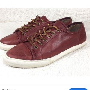 Frye red leather sneakers